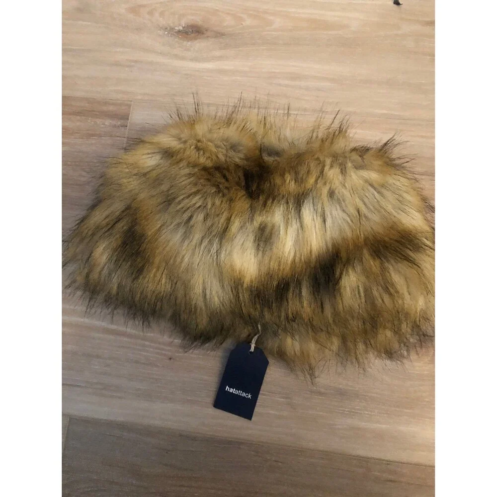 Hat Attack Russian Style Faux Fur Hat 7 3/4 NWT